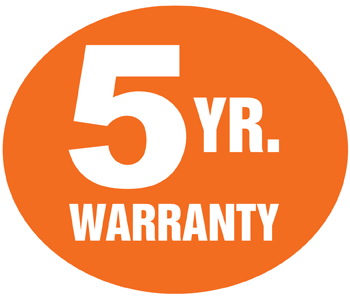 Five year warranty